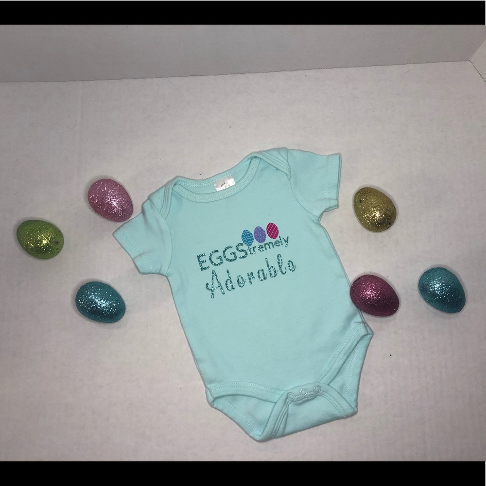 Custom baby onesie! EGGSstremely adorable